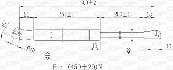 Open Parts GSR6305.00 - Gāzes atspere, Bagāžas / Kravas nodalījuma vāks ps1.lv