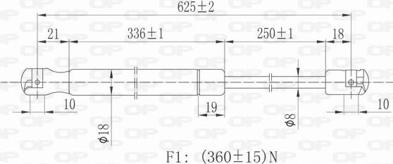 Open Parts GSR6322.00 - Gāzes atspere, Bagāžas / Kravas nodalījuma vāks ps1.lv