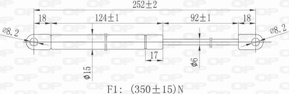 Open Parts GSR6376.00 - Gāzes atspere, Motora pārsegs ps1.lv