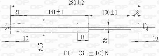 Open Parts GSR6204.00 - Gāzes atspere, Bagāžas / Kravas nodalījuma vāks ps1.lv