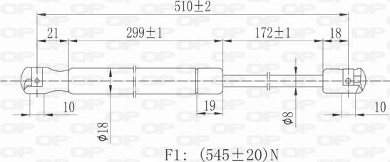 Open Parts GSR6274.00 - Gāzes atspere, Bagāžas / Kravas nodalījuma vāks ps1.lv