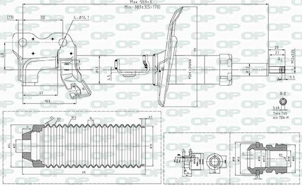 Open Parts SAB8446.31 - Amortizators ps1.lv