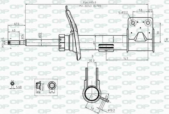 Open Parts SAB8482.31 - Amortizators ps1.lv