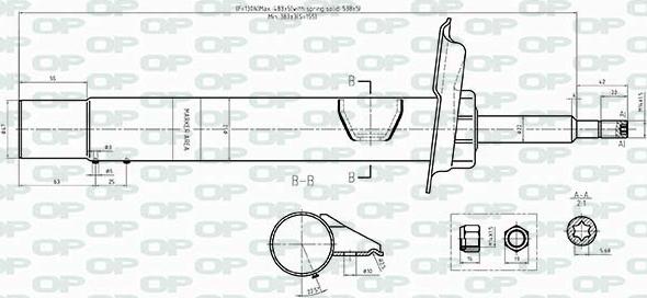 Open Parts SAB8438.31 - Amortizators ps1.lv