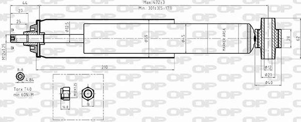 Open Parts SAB8594.32 - Amortizators ps1.lv