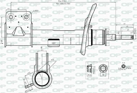 Open Parts SAB8542.31 - Amortizators ps1.lv