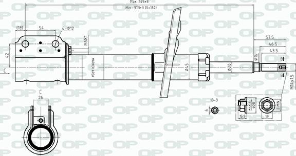 Open Parts SAB8557.31 - Amortizators ps1.lv