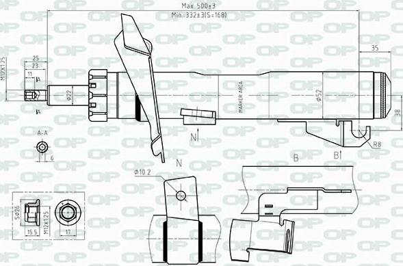 Open Parts SAB8511.31 - Amortizators ps1.lv