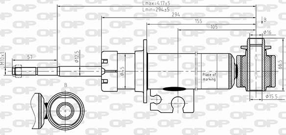 Open Parts SAB8632.32 - Amortizators ps1.lv