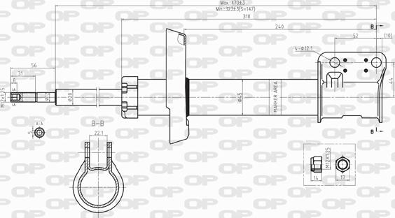 Open Parts SAB8099.11 - Amortizators ps1.lv