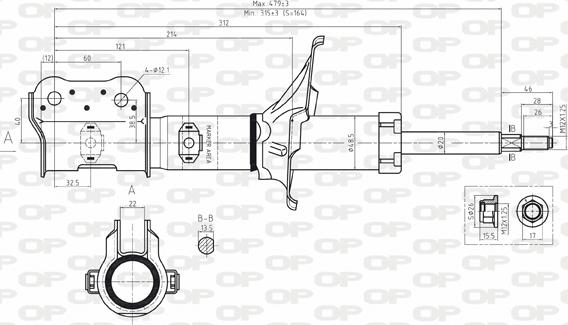 Open Parts SAB8098.31 - Amortizators ps1.lv