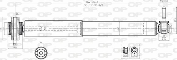 Open Parts SAB8057.32 - Amortizators ps1.lv