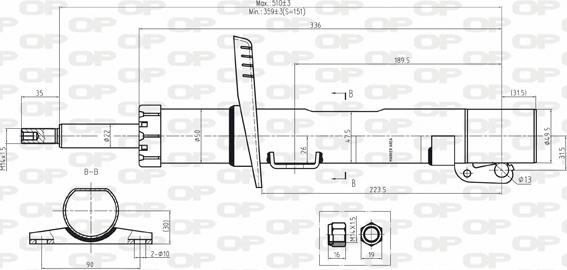 Open Parts SAB8029.31 - Amortizators ps1.lv