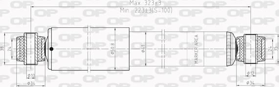 Open Parts SAB8020.32 - Amortizators ps1.lv