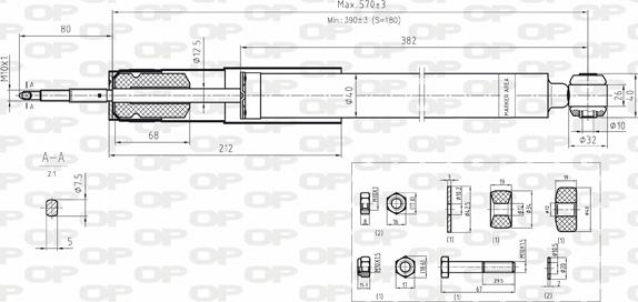 Open Parts SAB8076.32 - Amortizators ps1.lv