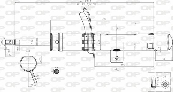 Open Parts SAB8140.11 - Amortizators ps1.lv