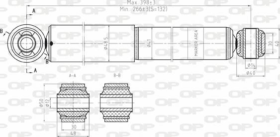 Open Parts SAB8141.32 - Amortizators ps1.lv