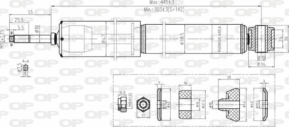 Open Parts SAB8153.32 - Amortizators ps1.lv