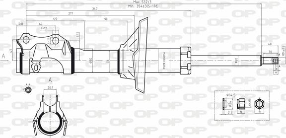 Open Parts SAB8167.31 - Amortizators ps1.lv