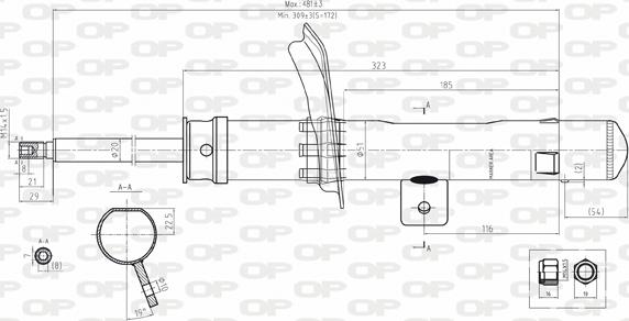 Open Parts SAB8111.31 - Amortizators ps1.lv