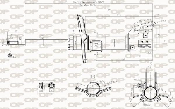 Open Parts SAB8139.31 - Amortizators ps1.lv