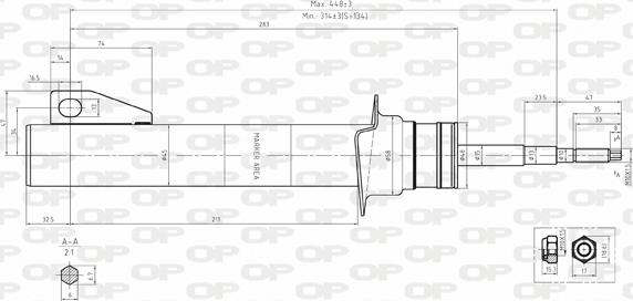 Open Parts SAB8131.31 - Amortizators ps1.lv