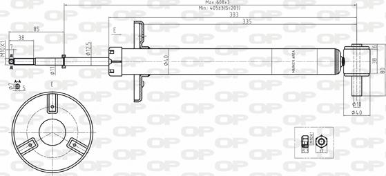 Open Parts SAB8129.32 - Amortizators ps1.lv