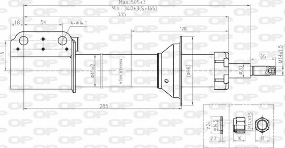 Open Parts SAB8128.31 - Amortizators ps1.lv