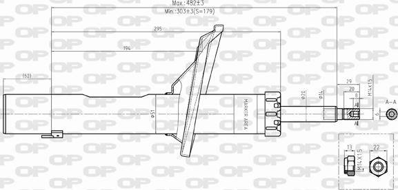 Open Parts SAB8395.11 - Amortizators ps1.lv