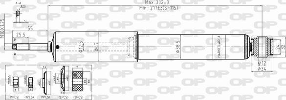 Open Parts SAB8349.11 - Amortizators ps1.lv