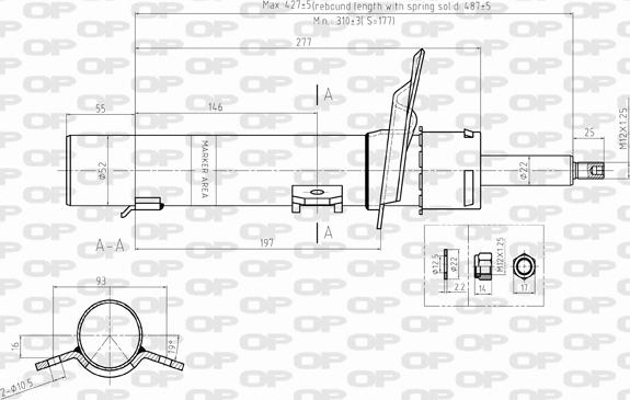 Open Parts SAB8347.31 - Amortizators ps1.lv