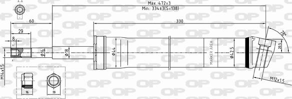 Open Parts SAB8354.31 - Amortizators ps1.lv