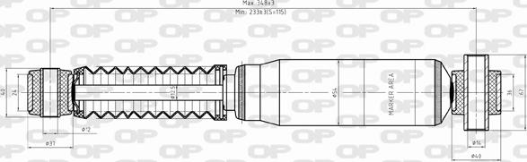 Open Parts SAB8355.32 - Amortizators ps1.lv