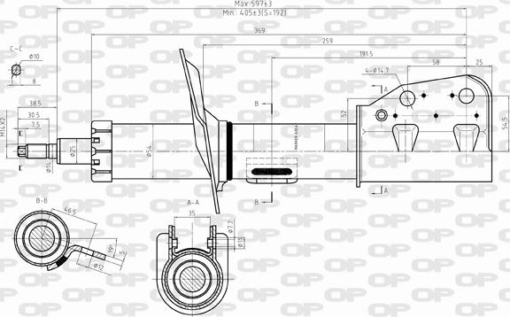 Open Parts SAB8351.31 - Amortizators ps1.lv