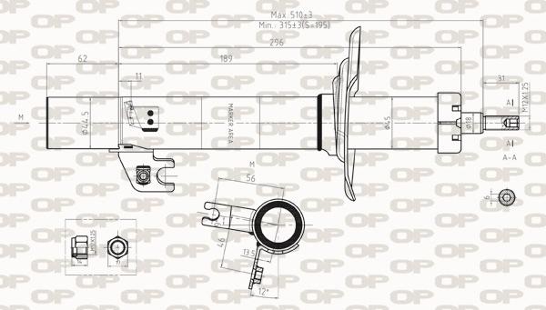 Open Parts SAB8306.31 - Amortizators ps1.lv