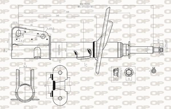 Open Parts SAB8308.31 - Amortizators ps1.lv