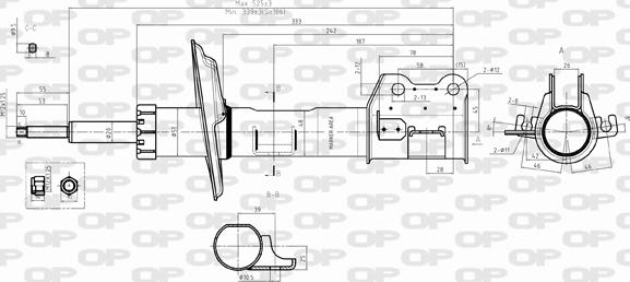 Open Parts SAB8385.31 - Amortizators ps1.lv