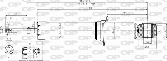 Open Parts SAB8336.32 - Amortizators ps1.lv