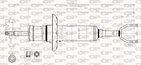 Open Parts SAB8324.31 - Amortizators ps1.lv