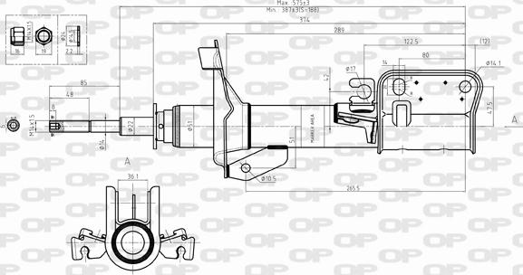 Open Parts SAB8327.31 - Amortizators ps1.lv