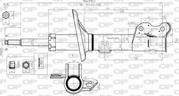 Open Parts SAB8294.31 - Amortizators ps1.lv