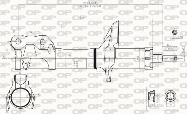 Open Parts SAB8256.31 - Amortizators ps1.lv