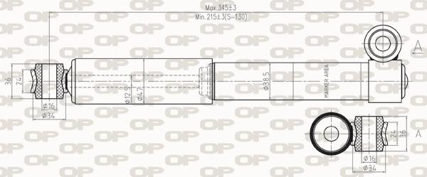 Open Parts SAB8253.32 - Amortizators ps1.lv