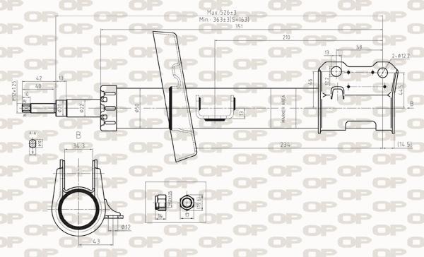 Open Parts SAB8269.31 - Amortizators ps1.lv