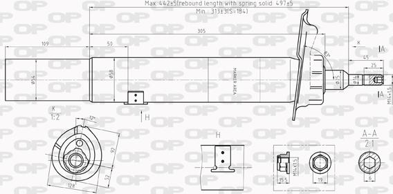 Open Parts SAB8208.31 - Amortizators ps1.lv