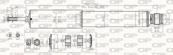 Open Parts SAB8282.31 - Amortizators ps1.lv