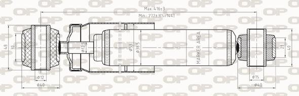 Open Parts SAB8276.32 - Amortizators ps1.lv