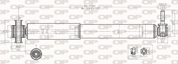 Open Parts SAB8271.32 - Amortizators ps1.lv