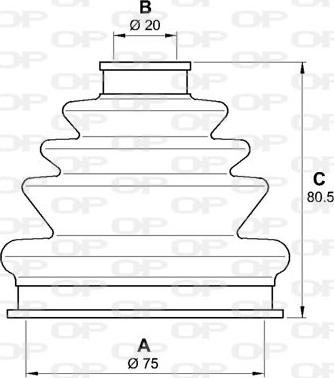 Open Parts SJK7207.00 - Putekļusargs, Piedziņas vārpsta ps1.lv