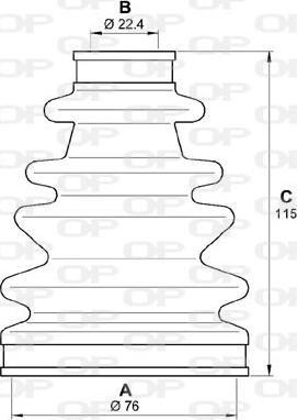 Open Parts SJK7223.00 - Putekļusargs, Piedziņas vārpsta ps1.lv